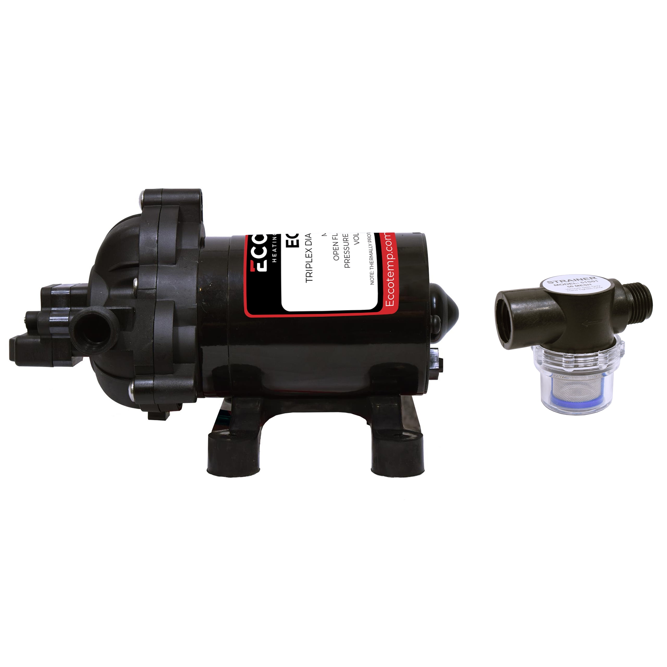 Eccotemp Luxé 1.85 GPM Chauffe-eau portatif extérieur sans réservoir avec pompe et crépine EccoFlo Diaphragme 12V