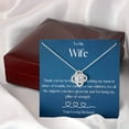 thumbnail image 5 of 1st Anniversary Gift for Wife, To My Wonderful Wife Silver Love Knot Pendant Necklace, Gift for Wife, To My Wife Necklace, Military Wife, 5 of 5