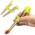 thumbnail image 1 of CRCMURE Tableware Kids Training Helper Portable Cartoon Learning Training Chopsticks Children, 1 of 8