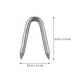 thumbnail image 2 of HAMPPLIES 50pcs U Stakes Iron Wire Fence Staples Fixing Swing Sets Gardening, 2 of 8