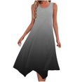 thumbnail image 1 of Pantalones Cortos para Vestidos Bajos Mujeres sin Mangas Cuello Redondo Cordón Ruffle A-Line Mini Vestido Poliéster, Vestido Casual para Citas Y Fiesta, 1 of 9