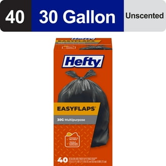 Great Value 30-Gallon Flap Tie Multi-Purpose Trash Bags Unscented