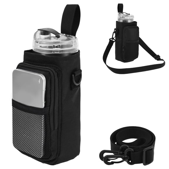 Magnetic Gym Bag for Men Magnetic Gym Water Bottle Bag with Adjustable Shoulder Strap Water Bottle Holder with Phone Pocket for Women