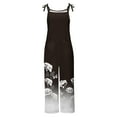 thumbnail image 4 of Usmixi Jumpsuits for Women Fashion Tie Dye Adjustable Strap Loose Wide Leg Pocket Comfy Linen Baggy Long Jumpsuits Overalls Summer Formal Ethnic Style Print Crewneck Sleeveless Maxi Rompers Gray xxl, 4 of 4