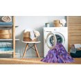 thumbnail image 2 of Ahgly Tapis Rond Lavable en Machine Intérieur Transitionnel Heliotrope Violet, 6 Pieds Rond, 2 of 7