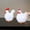 White, variant on Fancyes 2 Pieces Chicken Miniature Figurines Tabletop Ornament Creative Easter Gifts Plant Pot Decor for Desk Bonsai Porch Patio Home White