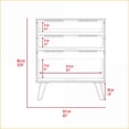 thumbnail image 5 of Dressers, Modern Light Oak 35"H 3-Drawer with Superior Top, Hairpin Legs | Beige | Particle Board, 5 of 5