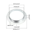 thumbnail image 2 of Placa de Montaje de Flange de Conducto Recto Uxcell de 5" para Calefacción, Refrigeración, Ventilación, HVAC de Acero, 2 of 5