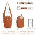 thumbnail image 3 of S-ZONE Small Crossbody Bags for Women Trendy RFID Blocking Cross body Bag Leather Cell Phone Wide Strap Shoulder Purses, 3 of 7
