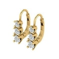 thumbnail image 2 of 1.06 ct Lever-Back Drop Dangle Earrings for Women | 4mm Round Cut Simulated Diamond | 18K Yellow Gold, 2 of 5