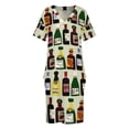 thumbnail image 3 of Vestido colgante con bolsillo para mujer hermoso vestido para playa botellas de vino, 3 of 6