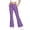 Purple, variant on School Uniform Pants For Girls Formal Flared Leg Pull On Chino Elastic Waist Slim Fit Purple Uniform Pants Back To School Clothes 13-14 Years