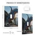 thumbnail image 3 of Fotbe Wild Blue Cool Dragon Print Duplex Receptacle Wall Plate, 1-Gang 5.0" x3.0" Wall Outlet Covers, Dual Outlet Faceplates Covers, Color-matched Screws Included-Style T, 3 of 6