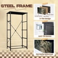 thumbnail image 4 of Dresser for Bedroom with 4 Storage Drawers Majestic Stag Large Antlers Misty Forest Light Dressers Chest of Drawers Steel Framed Fabric Closet Organizers for Dorm Entryway, 4 of 8