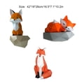thumbnail image 4 of Bearachild Juguetes de papel simples y hermosos de animales de cartón 3D de dibujos animados Papercraft ligeros y fáciles de llevar cartulina Zorro agachado, 4 of 6
