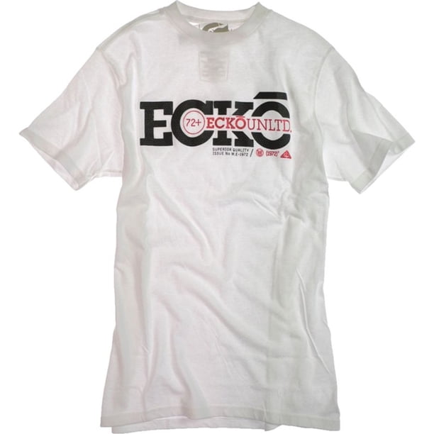 Ecko Unltd. Camiseta gráfica para hombre Scope Plotter, blanca, mediana