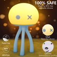 thumbnail image 3 of Linda luz de noche para niños, bebés y adolescentes; lámpara de noche de silicona recargable con brillo ajustable y trípode flexible; luces de noche de guardería kawaii para amamantar., 3 of 5
