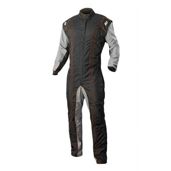 K1 RaceGear 10-GK2-O-M CIK-FIA Level 2 Approved GK2 Level 2 Kart Racing Suit - Orange - Medium