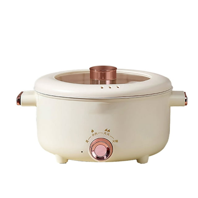 Olla eléctrica de 3,5 l con 3 modos de temperatura, antiadherente, esmaltada de cerámica, multifunción, para cocinar en casa