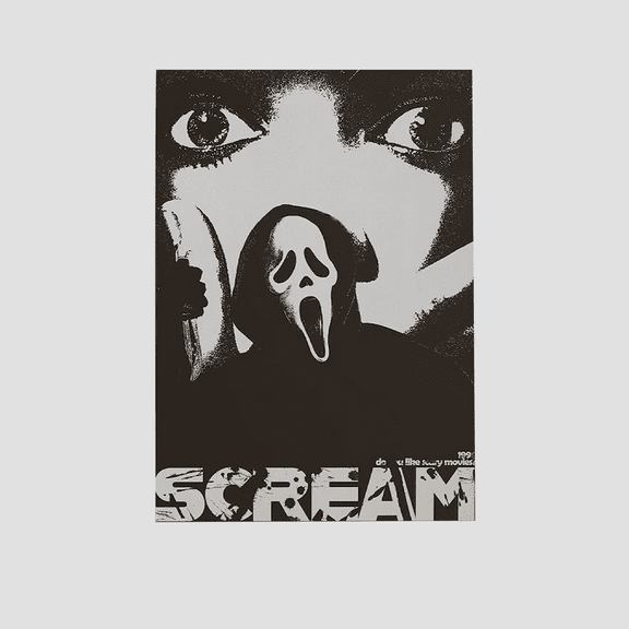 Movie Poster - Scream 1996 Horror Film- Retro Style - Size 24x36 - Postora