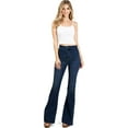 thumbnail image 4 of Cello Jeans Women's High Rise Stretchy Flares (9, Dark Denim), 4 of 4