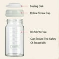 thumbnail image 3 of Wide Neck Baby Bottle,Glass Breastmilk Storage Pump Bottles,6oz,BPA Free,4 Gray Lids, 3 of 7