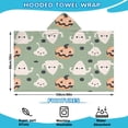 thumbnail image 2 of Cute Halloween Ghost Pumpkin Pattern Hooded Bath Towel，60"x35" for Ages 3 To 12 Kids, Quick Dry Lightweight Soft Microfiber Hood Beach Towel Cover Up for Kids, 2 of 7
