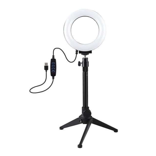 de lámpara LED de 4,7 "con soporte para , luz de maquillaje para selfies transmisión luz circular para fotografía de vídeo en shamjiam Luz de anillo de fotografía