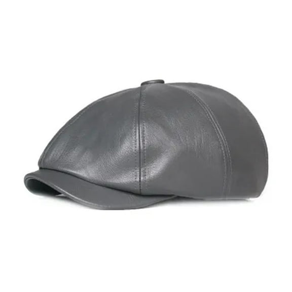 Retro Octagonal Leather Hat Autumn Men's Beret Elegant Fashion Cap Caps For Men Women ,Fashion Design