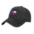 thumbnail image 2 of Texas Flag Baseball Cap Vintage Soft Washed Denim,Golf Dad Hat Adjustable Trucker Hats for Men Women Unisex Adult,Black, 2 of 7