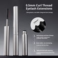 thumbnail image 7 of 3D Curling Eyelash Iron Mascara, Ultra-Fine Lengthening Waterproof Quick-Dry Metal Wand Mascara Tubing, for Thin Short Sparse Lashes, Natural Length Slim Volume Formula, Lasting Smudge-Proof, 7 of 7