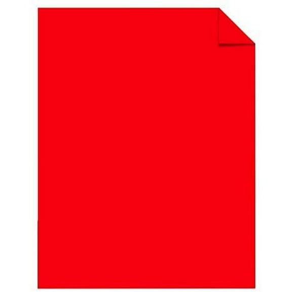 Limited Papers (TM) Permanent Adhesive Paper, 8.5X11 Inch, Letter Size, 60 Pound, Full Sheet Sticker Label, Scored Liner, Offset, 100 Sheets Per Ream (Red,)