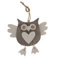 thumbnail image 2 of 2xOwl Shape Country Colgante De Madera Vintage Bird Decor 16x16cm Sunnimix Decoración colgante de madera rústica., 2 of 8