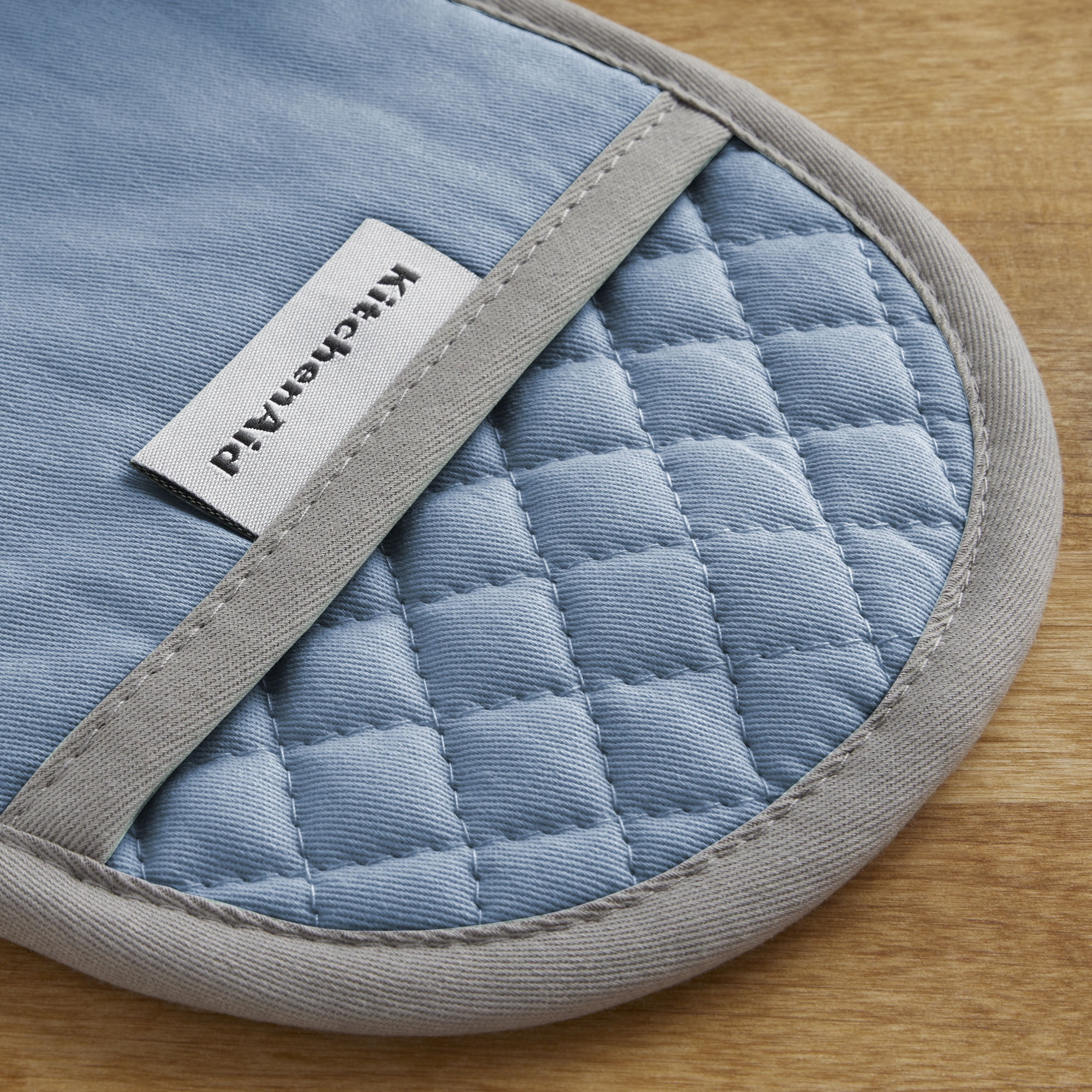KitchenAid Asteroid Pot Holder 2-Pack Set, Blue Velvet, 6.5"x10"