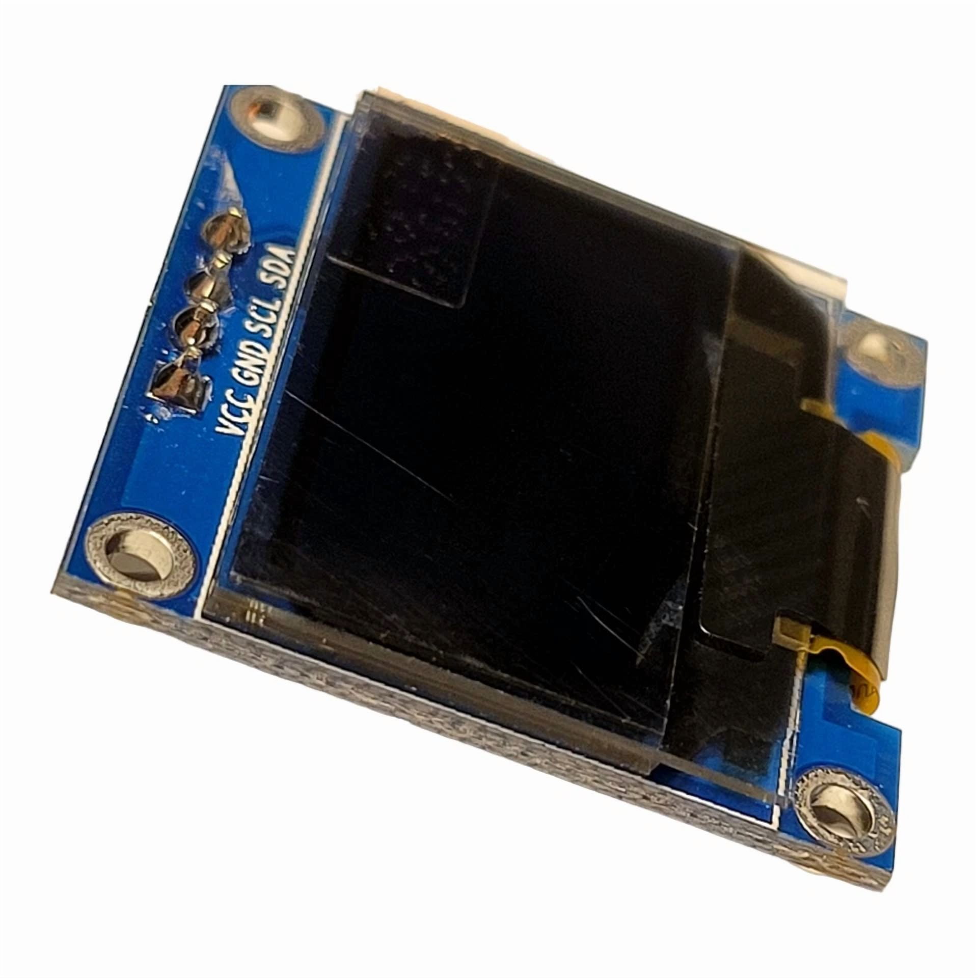 CRESTIN- 0.96" Lcd Screen Board Oled Blue For Gnd Vcc Scl Sda Arduino Iic I2C 4Pins 1Pc