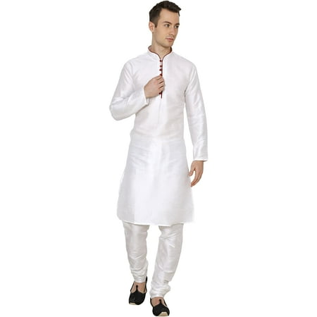 

Royal Kurta Mens Silk Blend Kurta Pyjama Set (44 White)