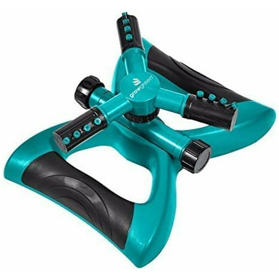 GrowGreen Lawn Sprinkler 360-Degree Rotating Water Sprinkler for Lawns and Gardens, 80 PSI