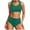 Green, variant on asdoklhq Womens Swimsuits Tankini Fashion Women's Sleeveless Solid Set Swimsuit Push-Up Padded Swimwear Swimsuit Beachwear Green M