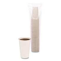 Paper Hot Cups 16 oz, White, 20 Cups/Sleeve, 50 Sleeves/Carton