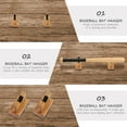 thumbnail image 4 of Aloha 1 Pair Wooden Baseball Bat Display Hanger Horizontal Direction Desktop Holder, 4 of 7