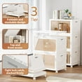 thumbnail image 6 of Storage Bins with Lid 76QT, Stackable Storage Containers with Wheels and Magnetic Doors, Plastic Clothes Closet Organizers and Storage Box for Home and Office (3 Pack), 6 of 8