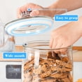 thumbnail image 5 of 2 Pack Cookie Jar, 1 Gallon Glass Jar with Airtight Lids - Large Wide Mouth Mason Jar for Kitchen Pantry& Laundry Room, Glass Apothecary Canisters Sets for Candy, Flour, Rice, Coffee, Display, 5 of 8