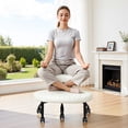 thumbnail image 3 of COOLHUT Cross Legged Chair, Ergonomic Adult ADHD Office Chair, Height Adjustable Yoga Office Chair, Meditation Chair with Lumbar Support, Home Office Kneeling Chair, White, 3 of 8