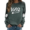 thumbnail image 2 of IDOCLOTHES Halloween Sweatshirt Women 2026 Trendy 1692 Salem Witch Printed Long Sleeve Halloween Tops for Women Fashion Clothing Womens Fall Outfits Grey, S, 2 of 4