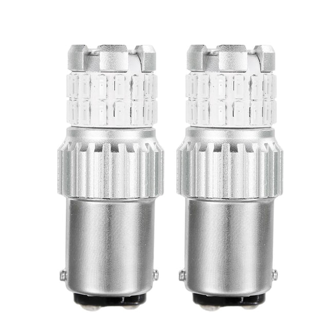 Juego de 2 bombillas LED intermitentes para luces de freno y de marcha atrás de coche Rojo BAY15D