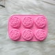 thumbnail image 4 of Juego de moldes de silicona para hielo con forma de rosa de 6 cavidades | Molde flexible antiadherente para hornear de grado alimenticio | Apto para horno, congelador y microondas | Molde para, 4 of 4