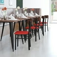 thumbnail image 3 of Flash Furniture Wright Boomerang Back Dining Chair, Walnut/Red, 3 of 12