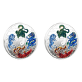 thumbnail image 1 of 2PCS Ancient Mythical Creatures Lucky Coin Lottery Ticket Scratcher Tool Silver, 1 of 7