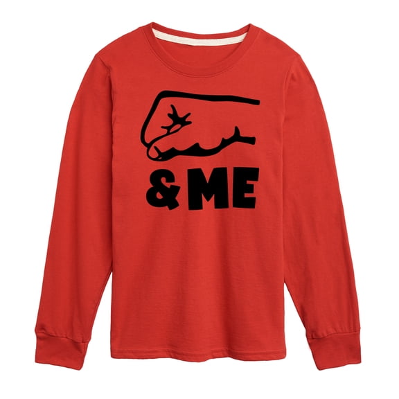Instant Message - Daddy And Me Fist Bump - Toddler & Youth Long Sleeve Graphic T-Shirt