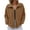 Brown, variant on Women Solid Color Zipp Up Ribbed Corduroy Filled Cotton Collared Casual Jacket Long Sleeve Winter Coat Fall Outerwear Tops with Pockets Blue M